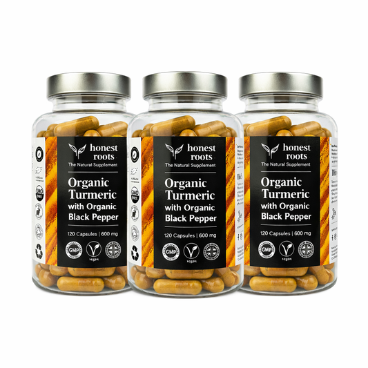 Organic Turmeric with Black Pepper - 6 Months Supply (3 bottles for the price of 2!)