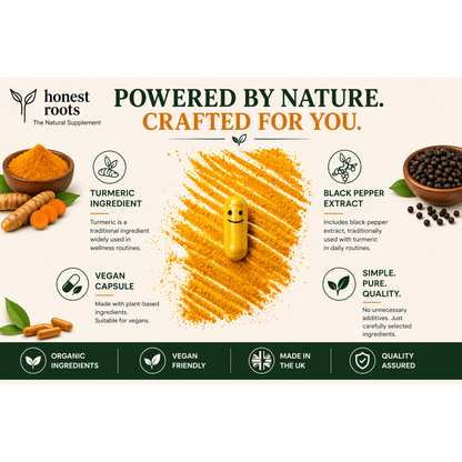 Certified Organic Turmeric with Black Pepper | 600mg Capsules - 2 Months Supply