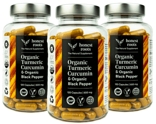 Organic Turmeric Curcumin Supplement with Bioperine -  120 Capsules