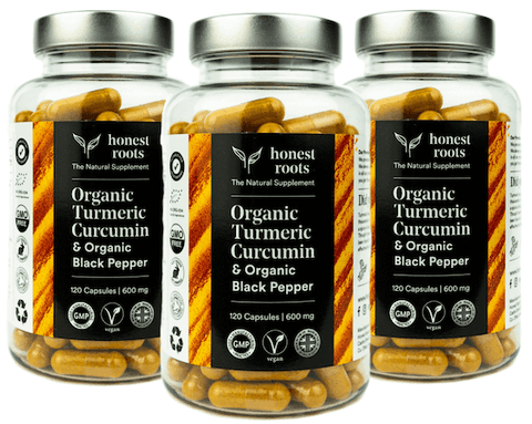 Organic Turmeric Curcumin Supplement with Bioperine -  120 Capsules